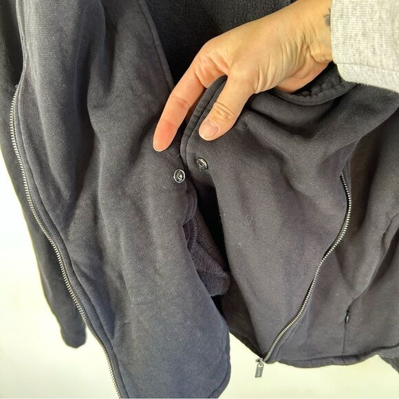 Saint and Sofia Organic Cotton Biker Jacket - Black size 12 - Picture 7 of 16